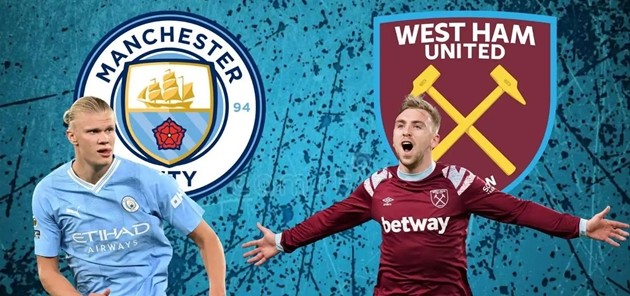 Manchester City sẽ tiếp đón West Ham trên sân nhà.