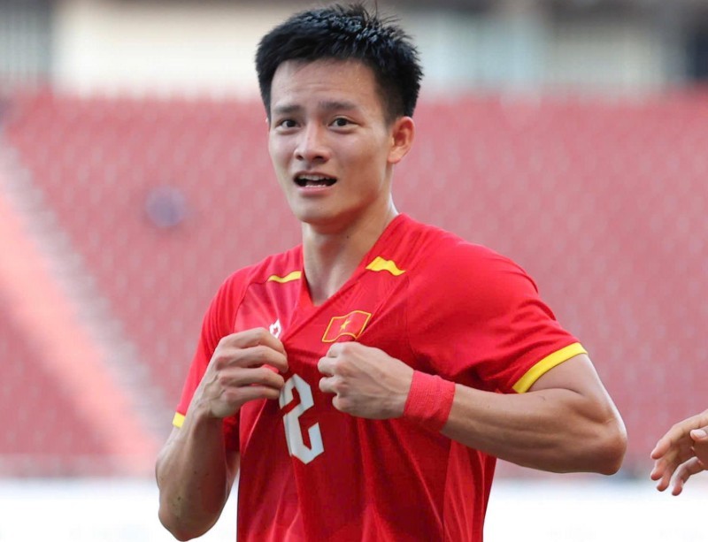 Nguyễn Thanh Nhàn chơi nổi bật cùng U22 Việt Nam. Ảnh: CLB PVF-CAND.