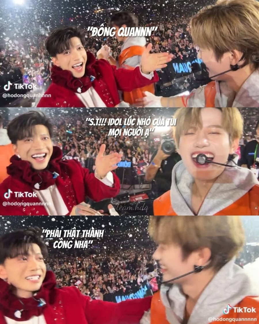 Hồ Đông Quan cười “tít mắt” khi được đứng cùng sân khấu với đàn anh từ 365

