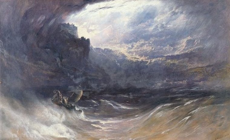 Không nên treo tranh đại hồng thủy trong phòng ngủ. (Ảnh minh họa)