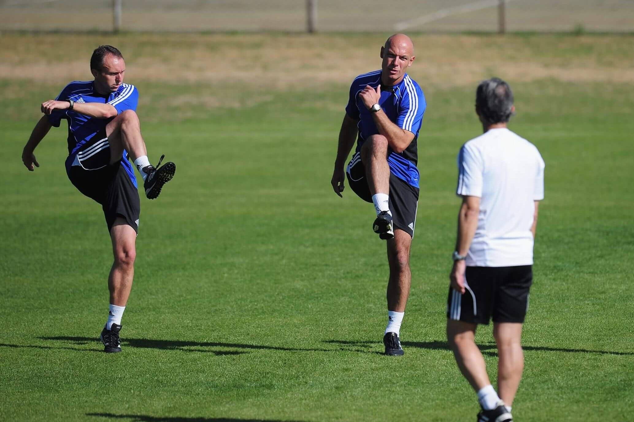 Cann tập luyện cùng Webb trước trận chung kết World Cup 2010.