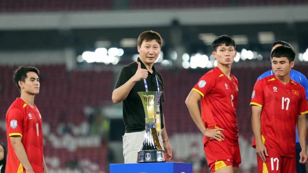 Bóng đá Việt Nam đã có một năm 2025 thành công với HLV Kim Sang-sik. Ảnh: VFF.