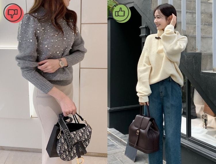 Áo len trơn với thiết kế tối giản sẽ là lựa chọn thông minh hơn, giúp tổng thể trông hiện đại và dễ phối đồ.