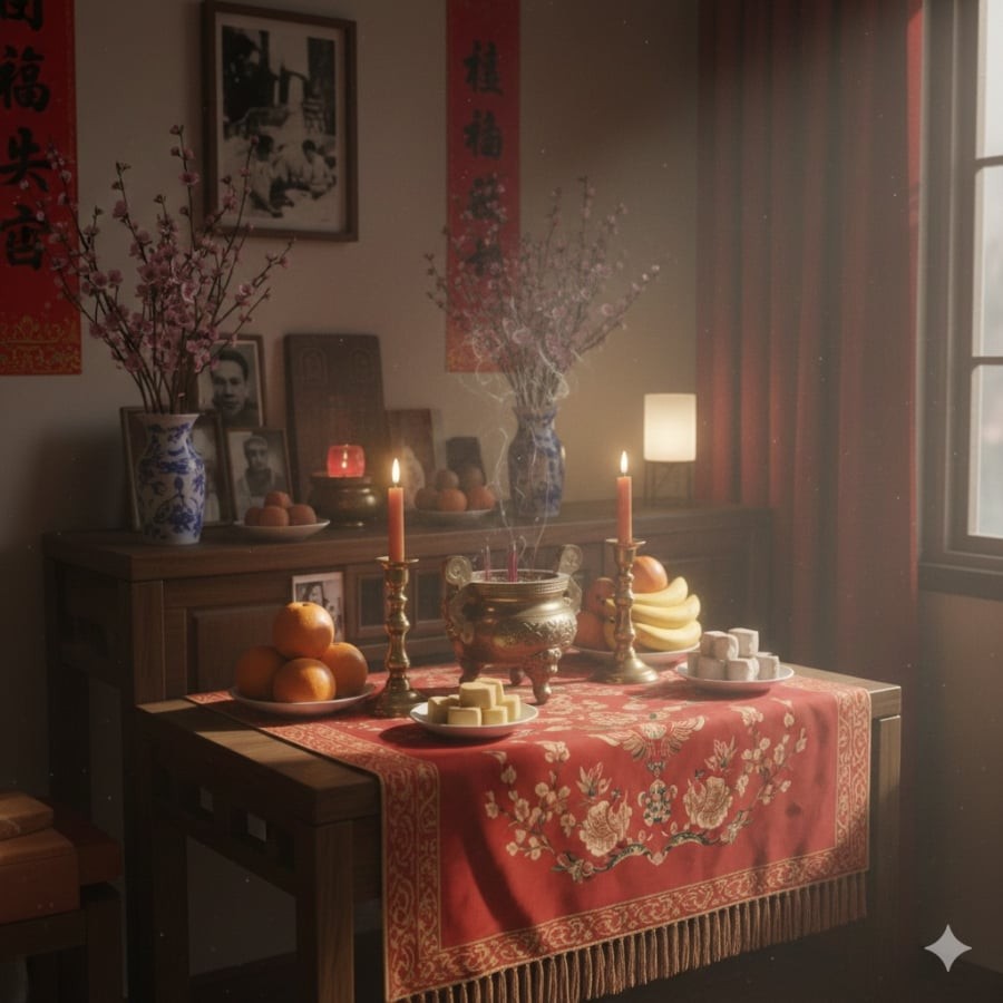 Theo quan niệm dân gian, bàn thờ thiếu sinh khí vào cuối năm có thể phản ánh vận khí gia đình đang chững lại.