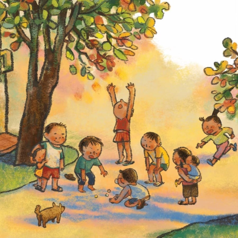 Tiếng trẻ con vui đùa mang theo sinh khí