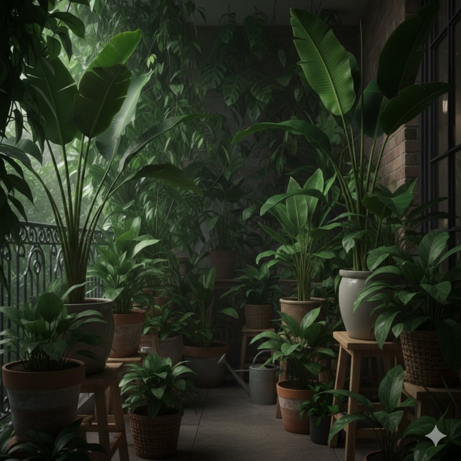 Không gian ẩm và rậm rạp từ cây cảnh là nơi muỗi dễ trú ẩn, sinh sôi mà nhiều gia đình không để ý.