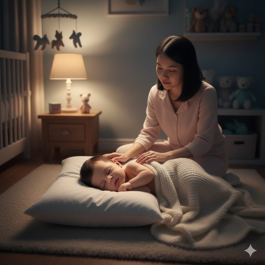 Ngủ xuyên đêm không phải ép buộc, mà là kết quả của quá trình mẹ thấu hiểu và xây dựng nhịp sinh hoạt phù hợp cho con.