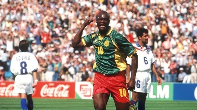 Mboma là chân sút ấn tượng của Cameroon tại World Cup 1998.