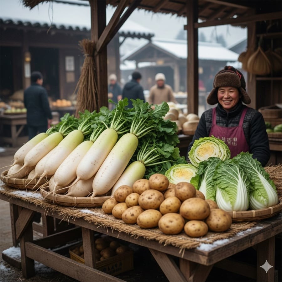 Rau củ đúng mùa lạnh thường tươi lâu, ít sâu bệnh và dễ chọn mua hơn.