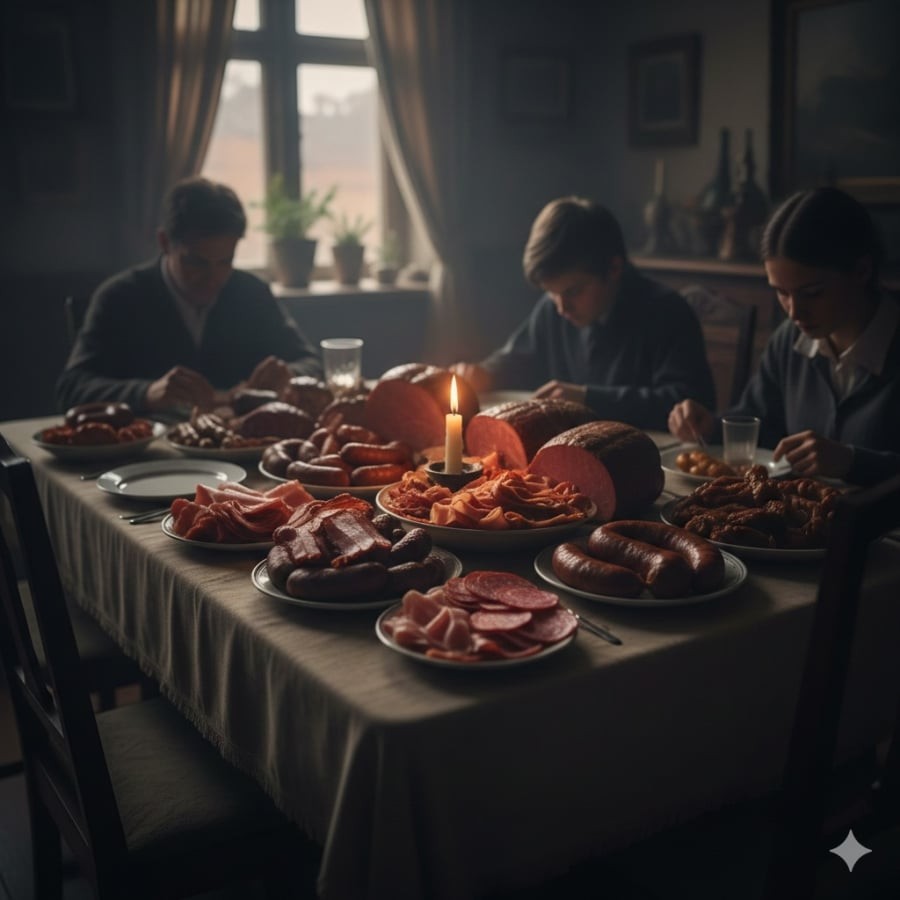 Thịt chế biến tiện lợi nhưng tiềm ẩn nguy cơ sức khỏe nếu sử dụng thường xuyên.