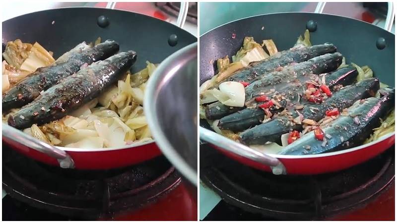 Kho ca nuc với dưa chua