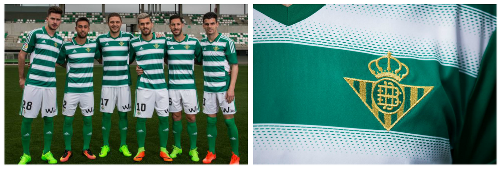 Màu áo của Real Betis với Celtic có nhiều sự tương đồng.