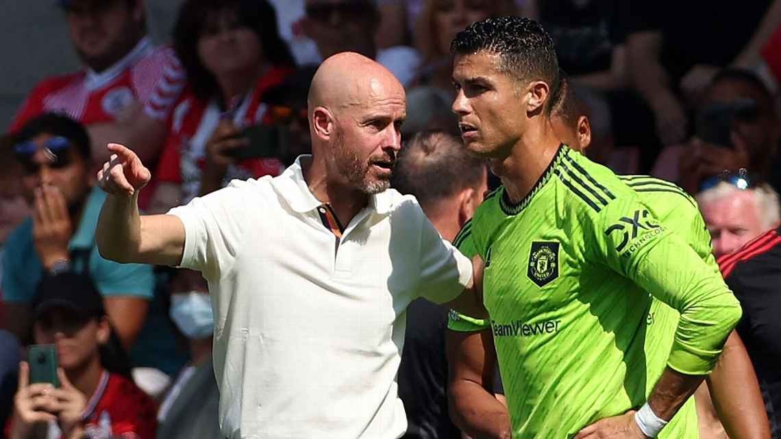 Ten Hag đã có xung đột với huyền thoại CR7.