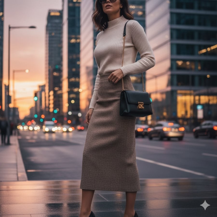 Thiết kế ôm vừa phải giúp tôn dáng tinh tế, mang lại vẻ thanh lịch và sang trọng.