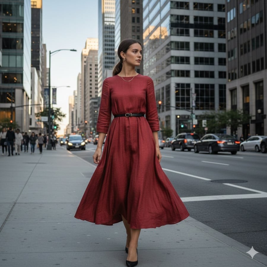 Màu đỏ trầm lên ngôi đầu năm 2026, mang lại diện mạo nổi bật nhưng vẫn tinh tế, dễ ứng dụng.