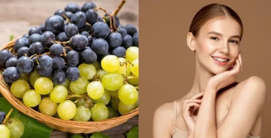 Nho tím nổi bật với resveratrol – hợp chất được nghiên cứu nhiều về khả năng chống lão hóa và bảo vệ da trước tác động của tia UV. 