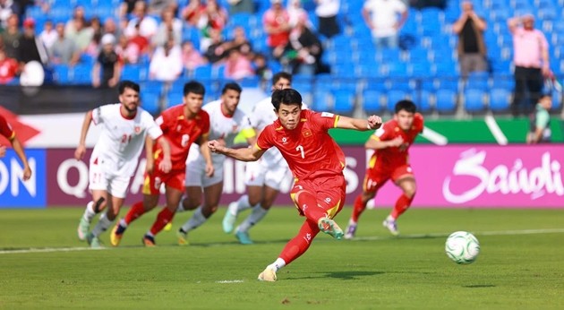 U23 Việt Nam của ông Kim Sang-sik đầy bản lĩnh ở trận đấu với U23 Jordan.