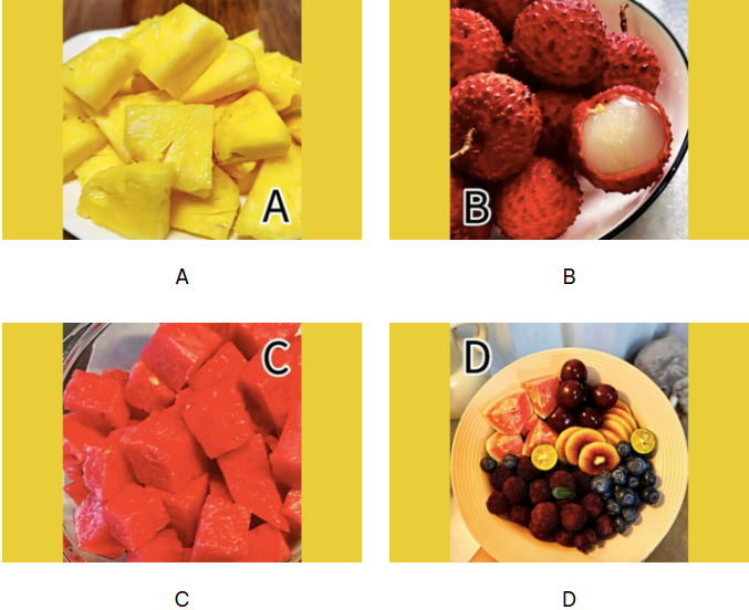 Hãy chọn 1 loại hoa quả bạn thích ăn nhé!