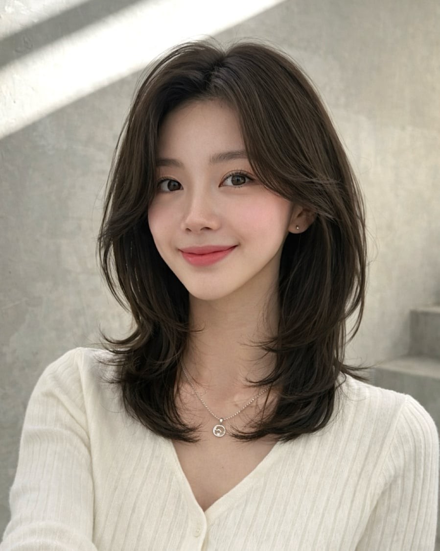 Kiểu tóc này mang đến vẻ ngoài thanh lịch, phù hợp với môi trường công sở hoặc phong cách nữ tính