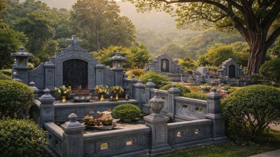 Mộ phần được xem là nơi tụ khí, khi đang yên ổn đừng động vào