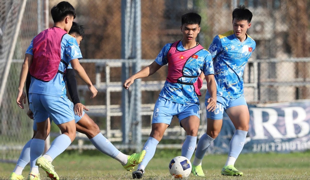 Nguyễn Lê Phát thi đấu ấn tượng trong màu áo U23 Việt Nam. Ảnh: VFF.