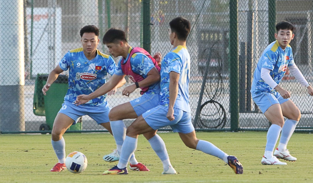 U23 Việt Nam nắm nhiều lợi thế để giành vé đi tiếp. Ảnh: VFF.