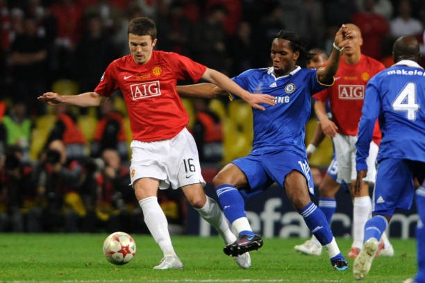 Michael Carrick chơi ấn tượng trong trận chung kết Champions League 2008 trước Chelsea.