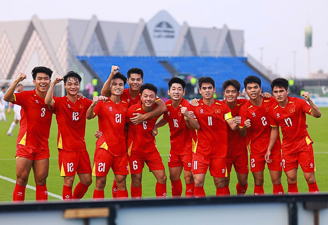 U23 Việt Nam đứng trước cơ hội giành ngôi đầu bảng A tại VCK U23 châu Á 2026. Ảnh: VFF.