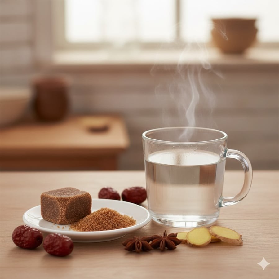 Đường nâu thường được phụ nữ sử dụng trong các thức uống ấm, giúp cơ thể dễ chịu và cân bằng hơn.