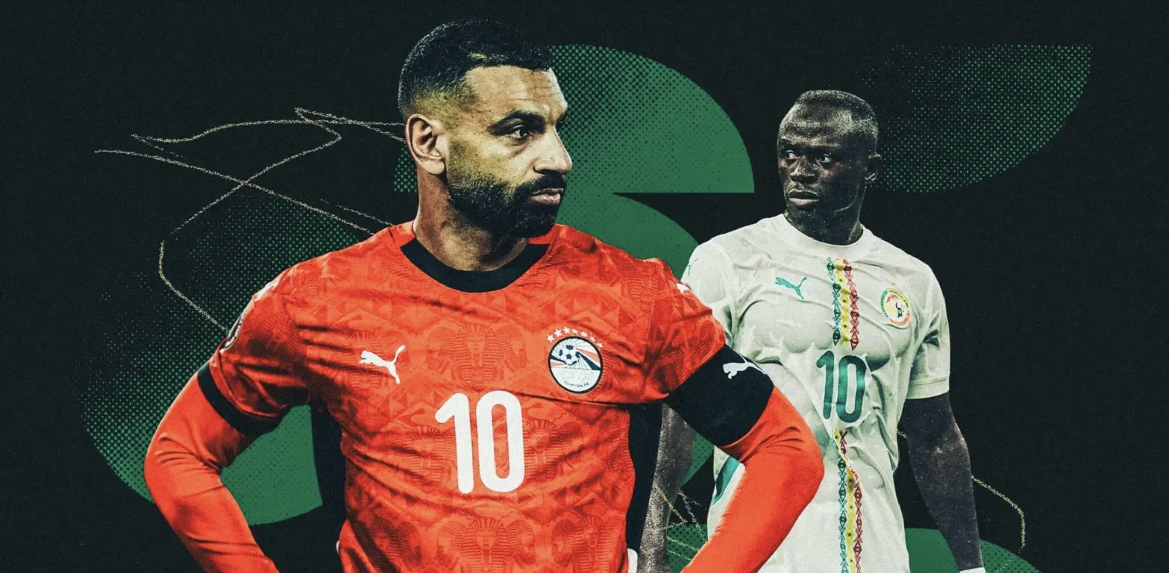 Mohamed Salah và Sadio Mane sẽ đối đầu nhau trong trận bán kết AFCON vào thứ Tư. (Ảnh: Getty Images; thiết kế: Eamonn Dalton)