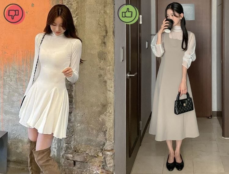  Chất vải mềm, dễ nhăn khiến trang phục trông xuề xòa, thiếu chỉn chu, đồng thời khó giữ phom dáng và dễ làm lộ khuyết điểm cơ thể.