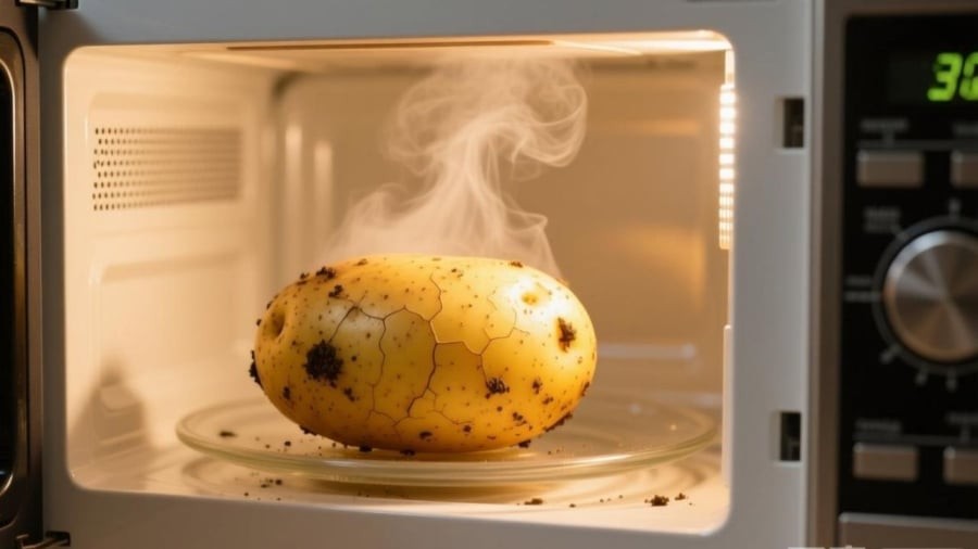 Khoai tây là một trong những thực phẩm không nên làm nóng bằng lò vi sóng.