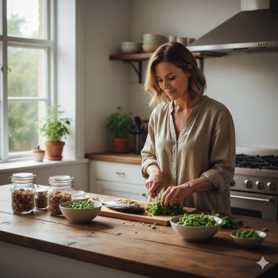 Sau tuổi 35, chế độ ăn cân bằng đóng vai trò quan trọng trong việc duy trì năng lượng và làm chậm quá trình lão hóa.