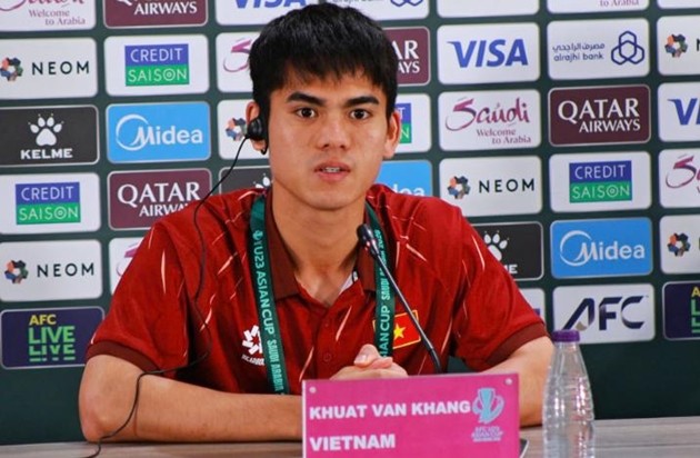 Khuất Văn Khang quyết tâm đánh bại U23 UAE.