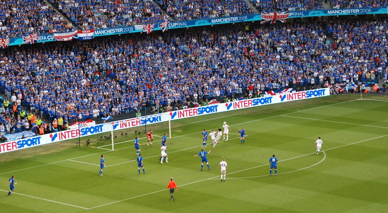 Trận chung kết UEFA Cup năm 2008 tại Manchester , nơi Rangers tham dự.