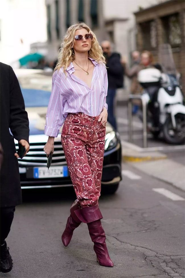 Dù là kiểu mũi nhọn thanh lịch hay đế dày cá tính, bốt cao cổ luôn mang lại hiệu ứng tôn dáng rõ rệt và giúp tổng thể trang phục trở nên nổi bật hơn.