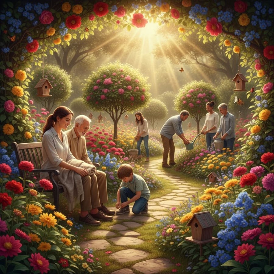 Thái độ với người già trẻ nhỏ nói lên rất nhiều về gia đình