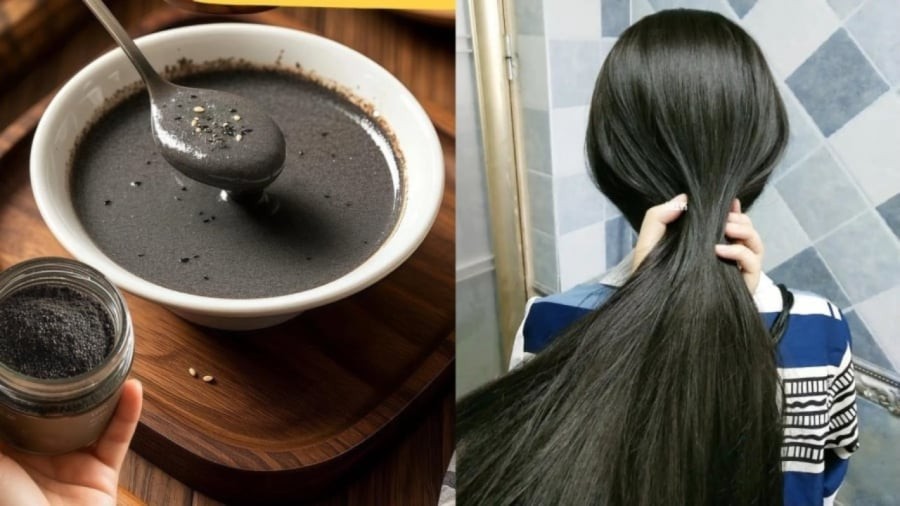 Cách uống nước mè đen rang chống bạc tóc hiệu quả, U50 vẫn đen bóng không sợi bạc