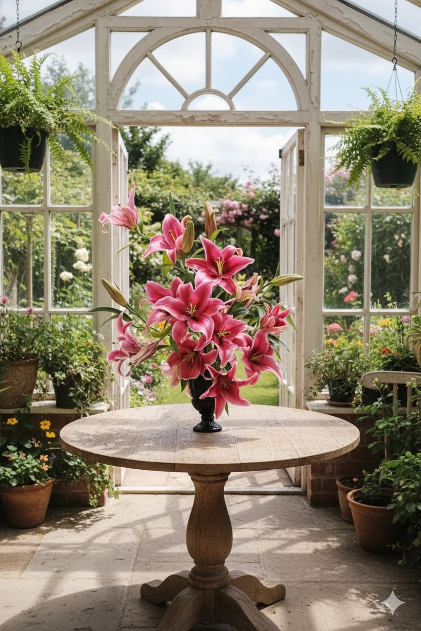 Bách hợp Profundo – lựa chọn mới cho phòng khách Tết 2026, vừa sang trọng vừa lan tỏa hương thơm dịu nhẹ.