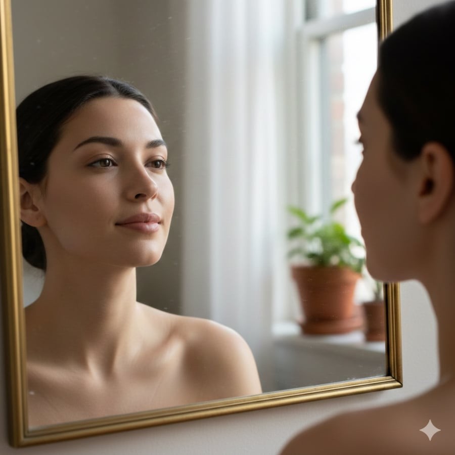 Chỉ sau 5–7 ngày điều chỉnh sinh hoạt và chăm sóc da, gương mặt có thể gọn hơn, làn da căng sáng rõ rệt trước Tết.