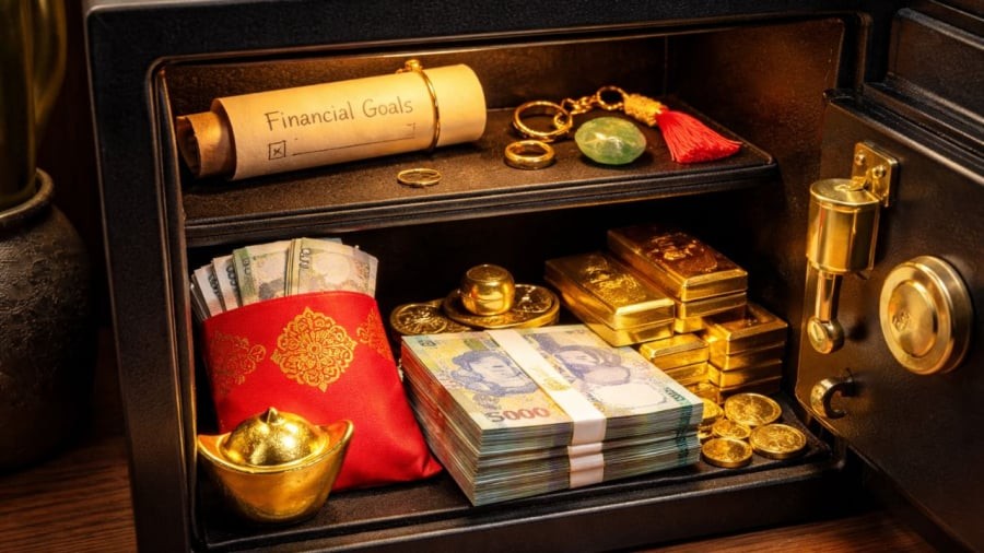 Đặt vàng vào két giúp thu hút tài lộc