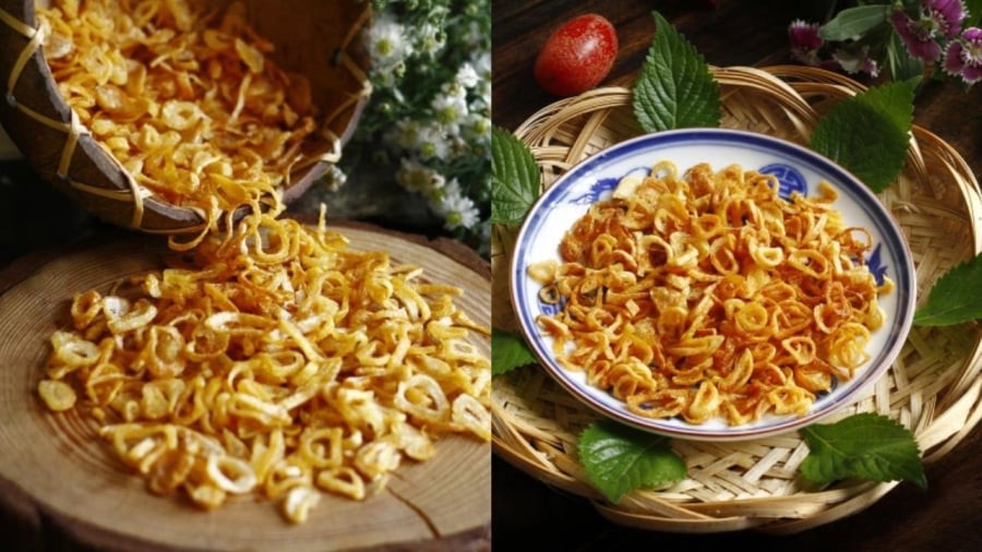 Hành phi thái ngang thớ sẽ thơm hơn, giòn hơn.