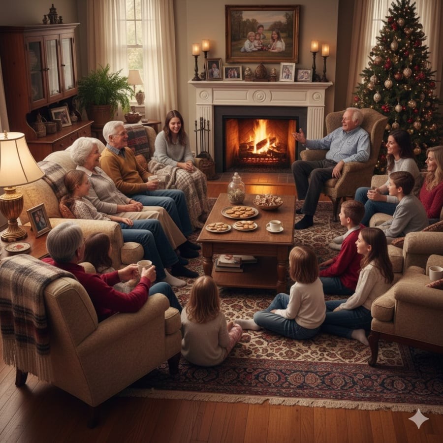 Gia đình gắn kết qua nhiều thế hệ được xem là nền tảng quan trọng giúp duy trì tinh thần tích cực và tuổi thọ bền vững.