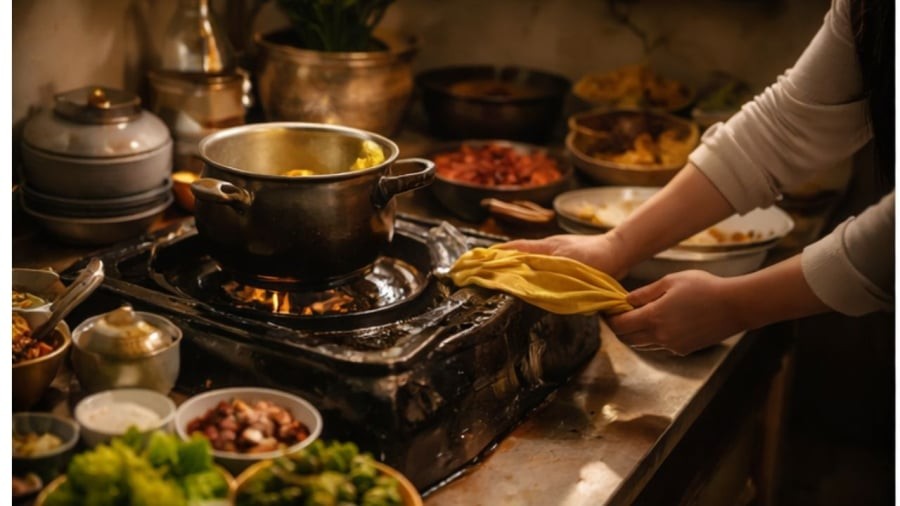 Dọn bếp và giữ lửa là điều người xưa rất chú ý