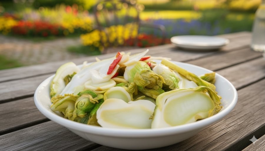 Rau mầm đá chế biến đơn giản nhưng giúp bữa cơm mùa đông thanh nhẹ, dễ tiêu và đỡ ngán.