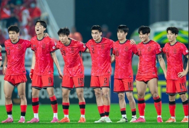 U23 Hàn Quốc sở hữu chiều cao đồng đều.,