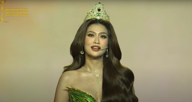 Cô đăng quang Miss Grand Vietnam - Hoa hậu Hòa bình Việt Nam 2022. 