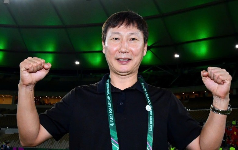 HLV Kim Sang-sik góp công lớn giúp U23 Việt Nam thi đấu ấn tượng ở giải U23 châu Á. Ảnh: VFF.