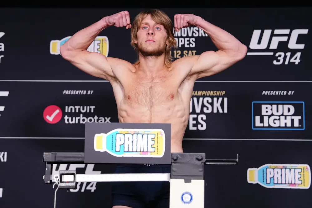 Justin Gaethje và Paddy Pimblett trong buổi họp báo trước thềm UFC 324.