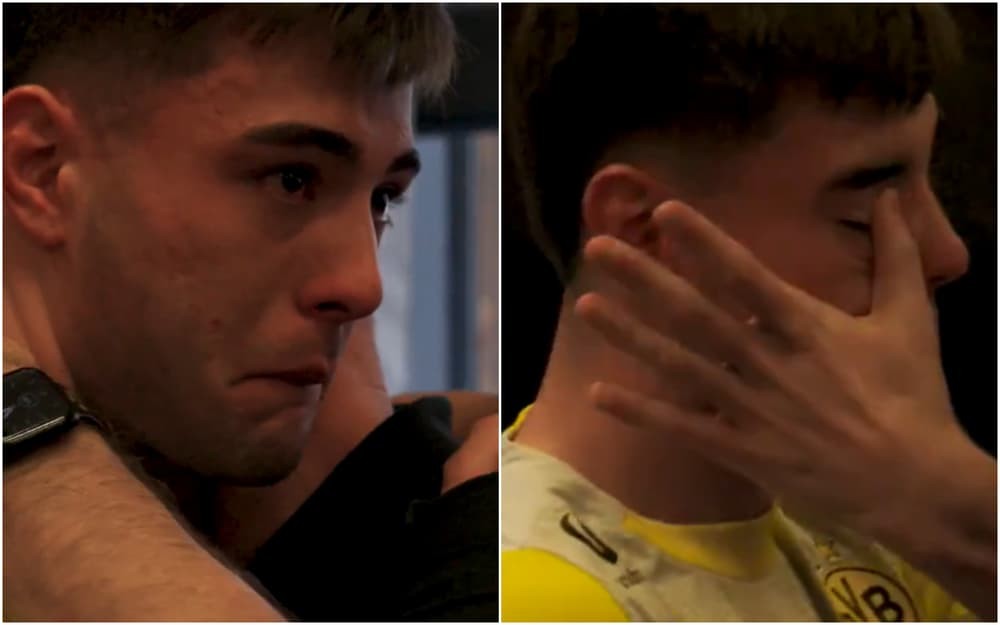 Anselmino khóc nức nở khi phải chia tay Dortmund. 